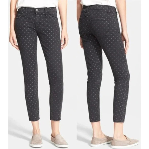 Current/Elliott Stiletto Black Polka Dot Revival Skinny Jeans Size 27‎ - Picture 1 of 12